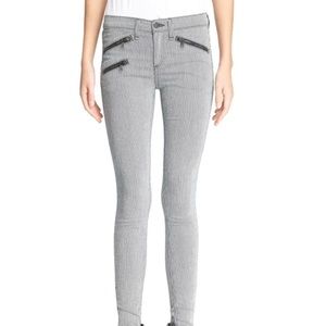 Rag & Bone pinstripe jeans with zipper detail